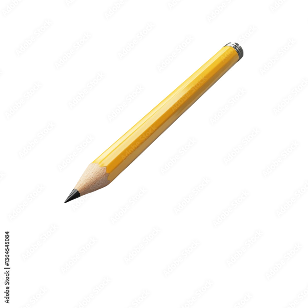 Yellow Pencil on Colorful Stripes Background Design Art Yellow Pencil on Colorful Stripes Background Design Art