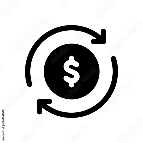 wage cash flow icon vector. color editable 
