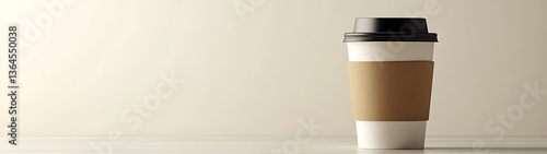 Coffee Cup On Light Background.
