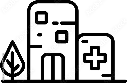 Hospital vector icon
