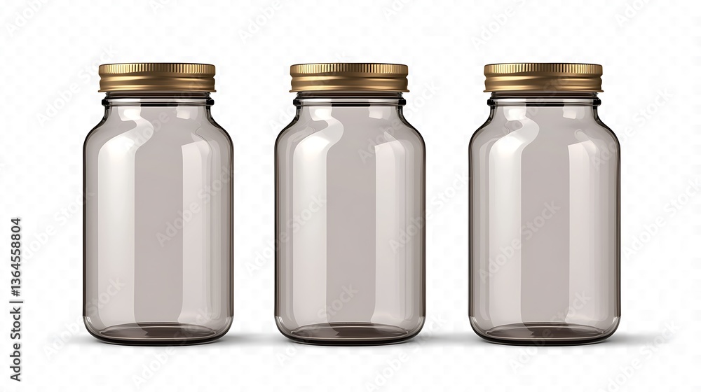 Empty Glass Bottles on White Background Empty Glass Bottles on White Background