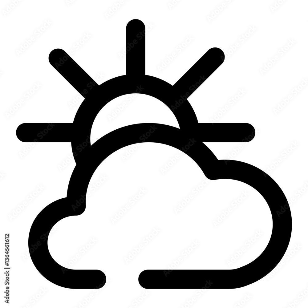 weather dashed line icon weather dashed line icon