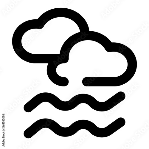 weather dashed line icon