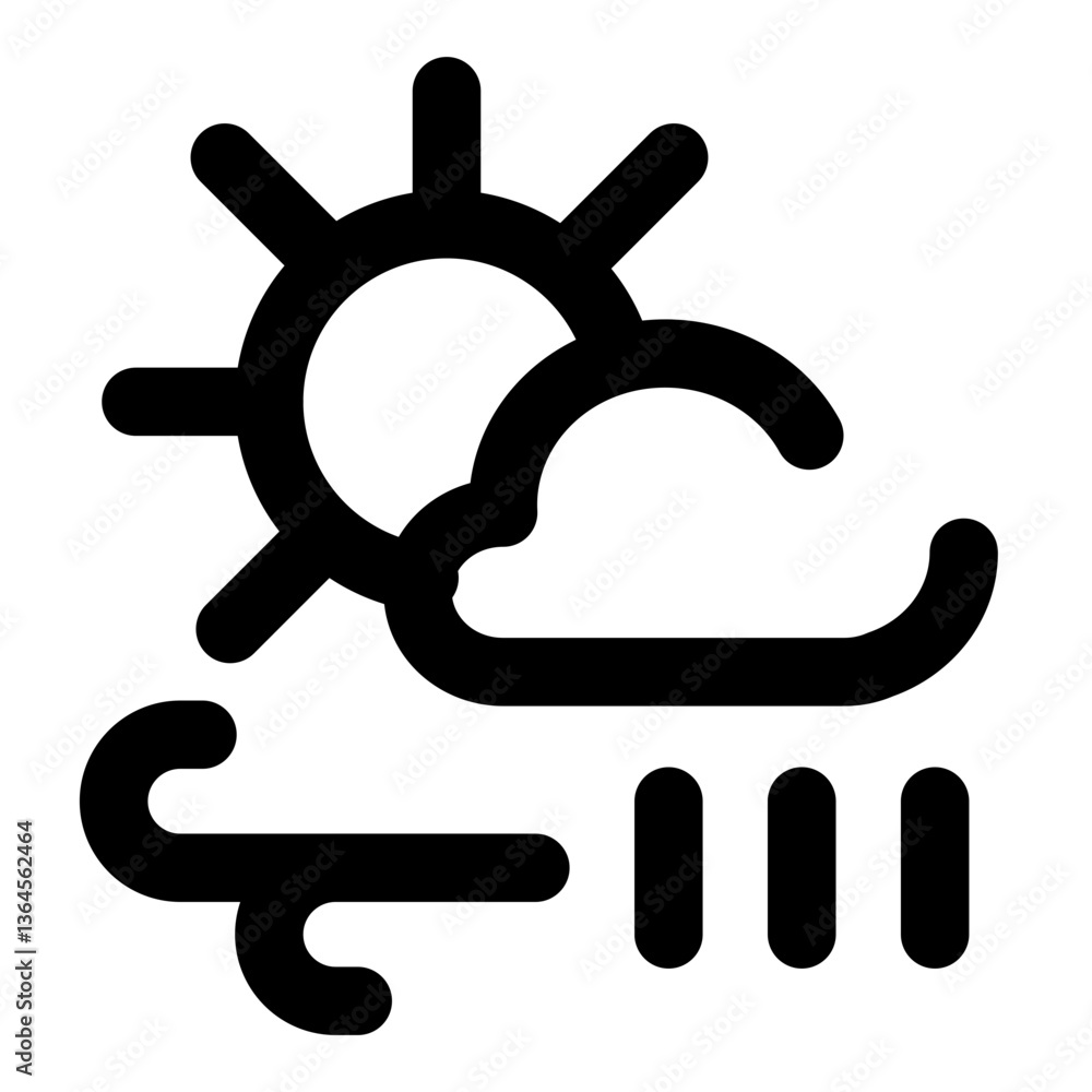 weather dashed line icon weather dashed line icon