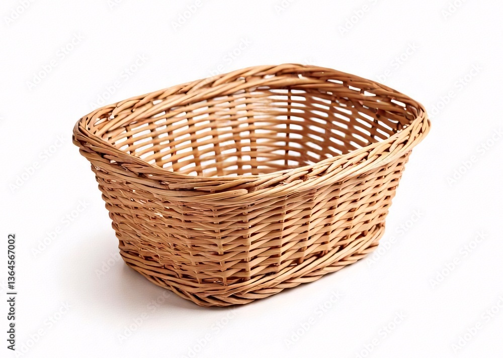 wicker basket isolated on white background wicker basket isolated on white background