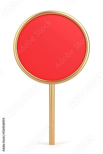 Red Circular Sign Isolated White