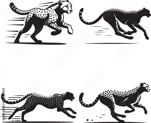 Cheetah Running Fast Silhouette | Speed and Agility of the World's Fastest Land Animal