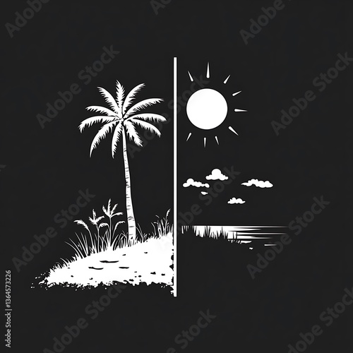 Tropical Scene Split Design