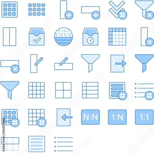 Set of Data icons	
