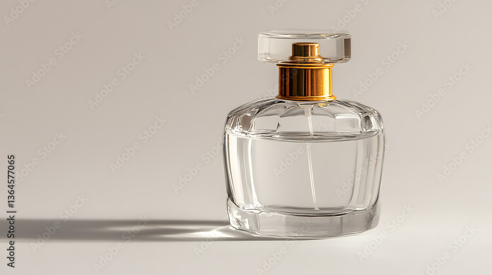 A bottle of perfume that is made by glass A bottle of perfume that is made by glass