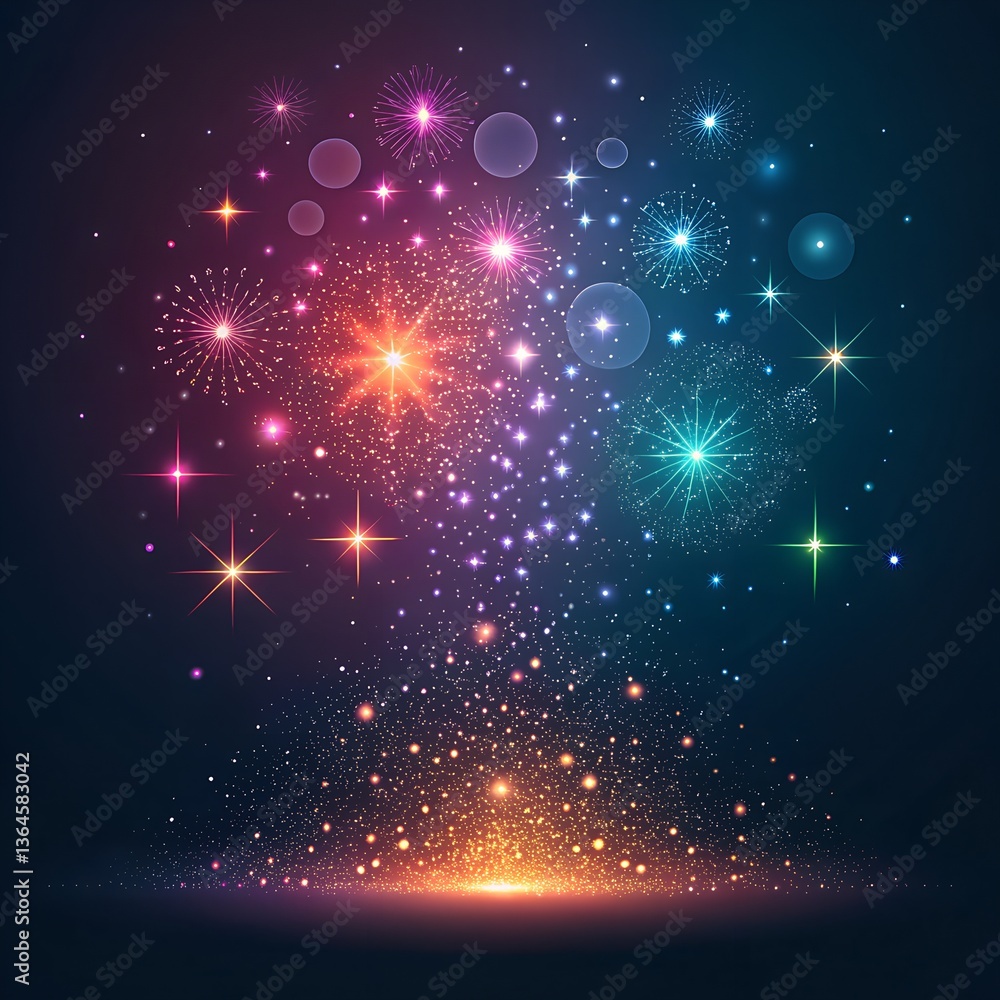 Abstract glowing light particle effect background Abstract glowing light particle effect background