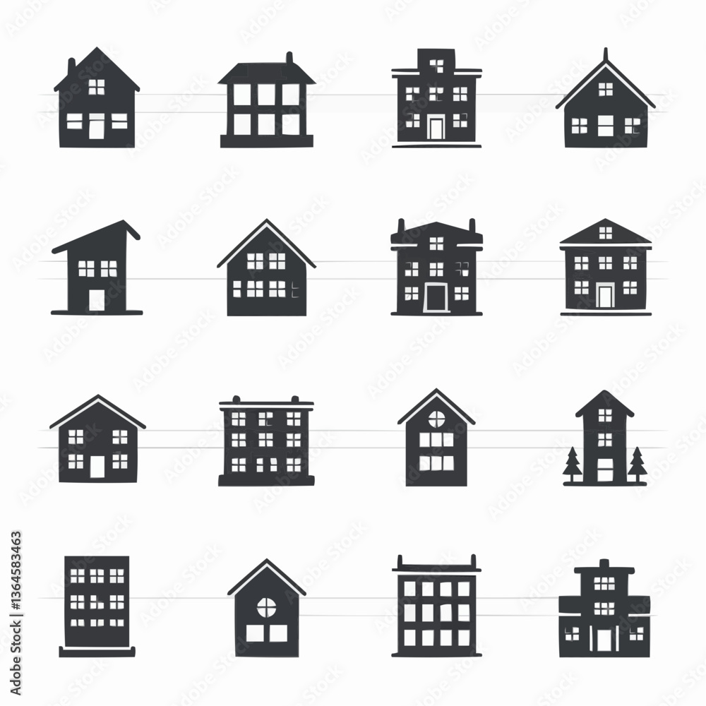 house icons set house icons set