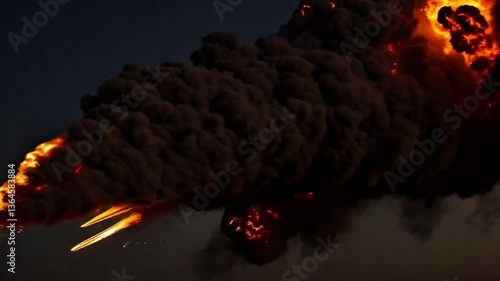 Realistic Cinematic Explosion Effect | Fiery Blast with Smoke, Sparks, and Debris | VFX Element