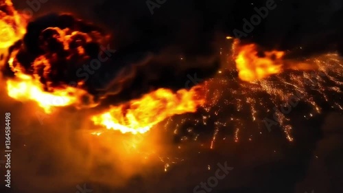 Realistic Cinematic Explosion Effect | Fiery Blast with Smoke, Sparks, and Debris | VFX Element