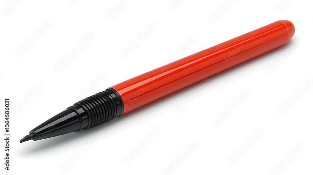 Red Pen Isolated on White Red Pen Isolated on White