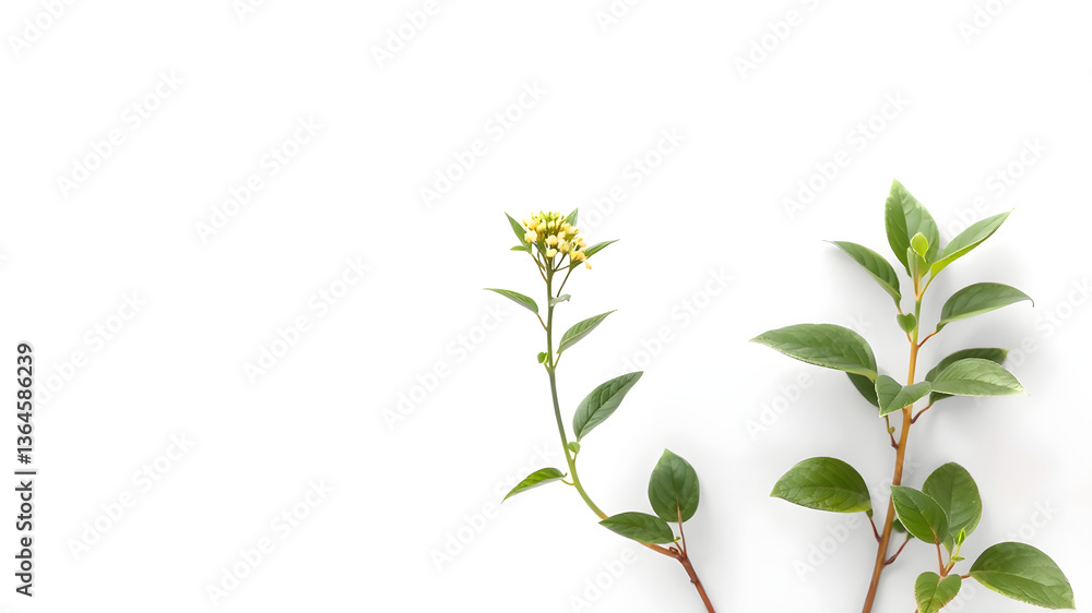 Naklejka premium plant isolated on white background with clipping path