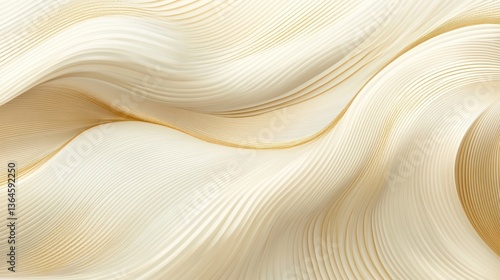 Abstract Beige and Gold Wave Pattern: A Serene Visual Symphony