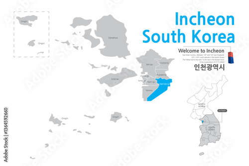 13.Incheon, Korea, Incheon Map, Seoul, Korea, Incheon city, map,