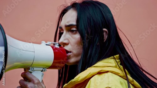 The Woman with Megaphone