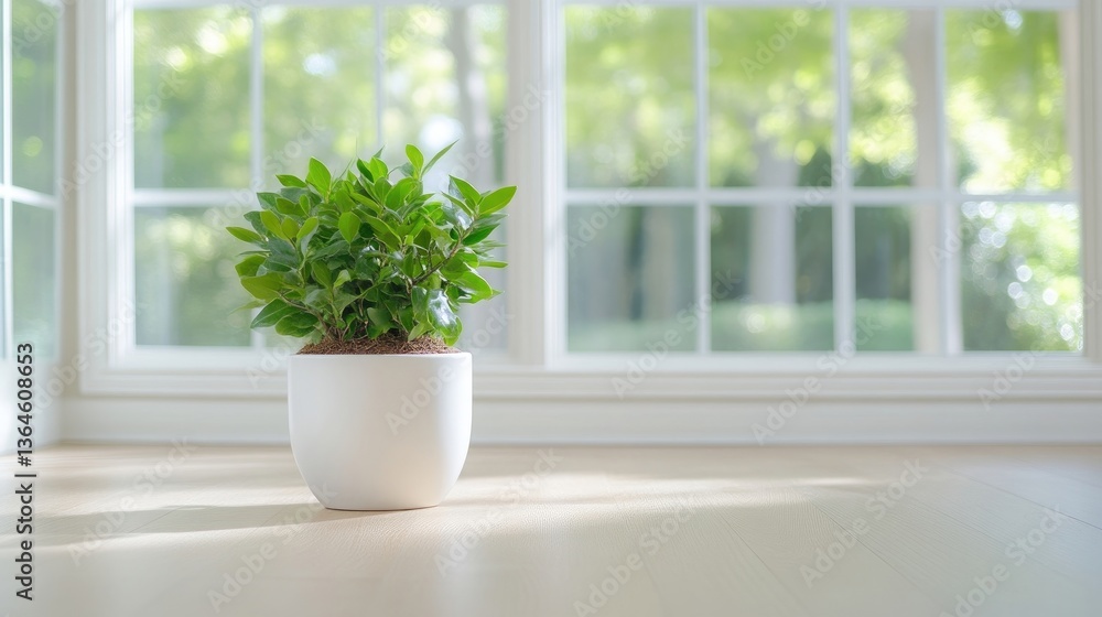 Fototapeta premium Potted plant by window