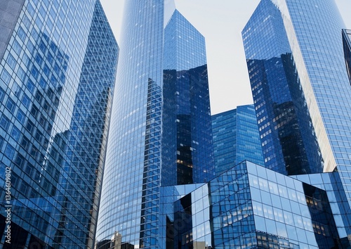 Wallpaper Mural modern office buildings and skyscrapers in the city background. best for building and landmarks wallpaper background. vector illustrastion Torontodigital.ca