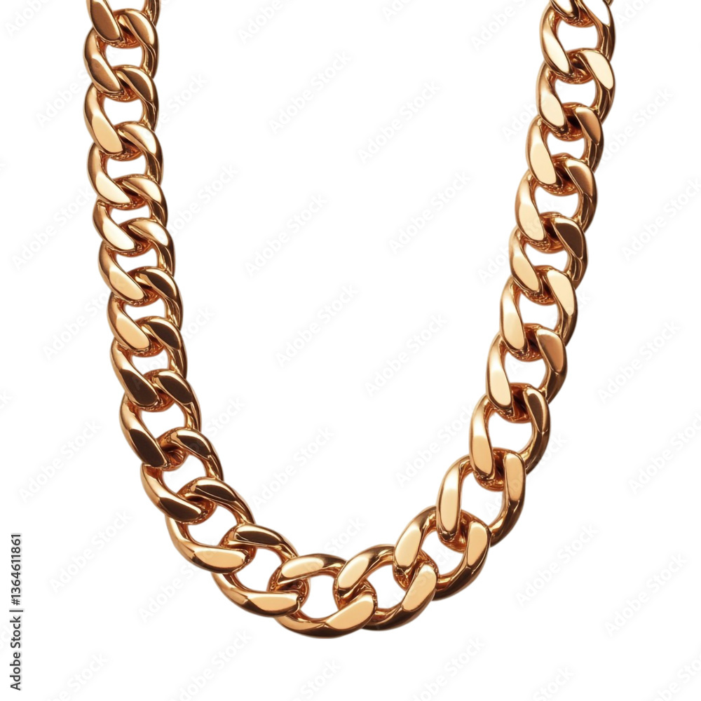 Obraz premium Gold chain necklace luxury jewelry vibrant stripes background