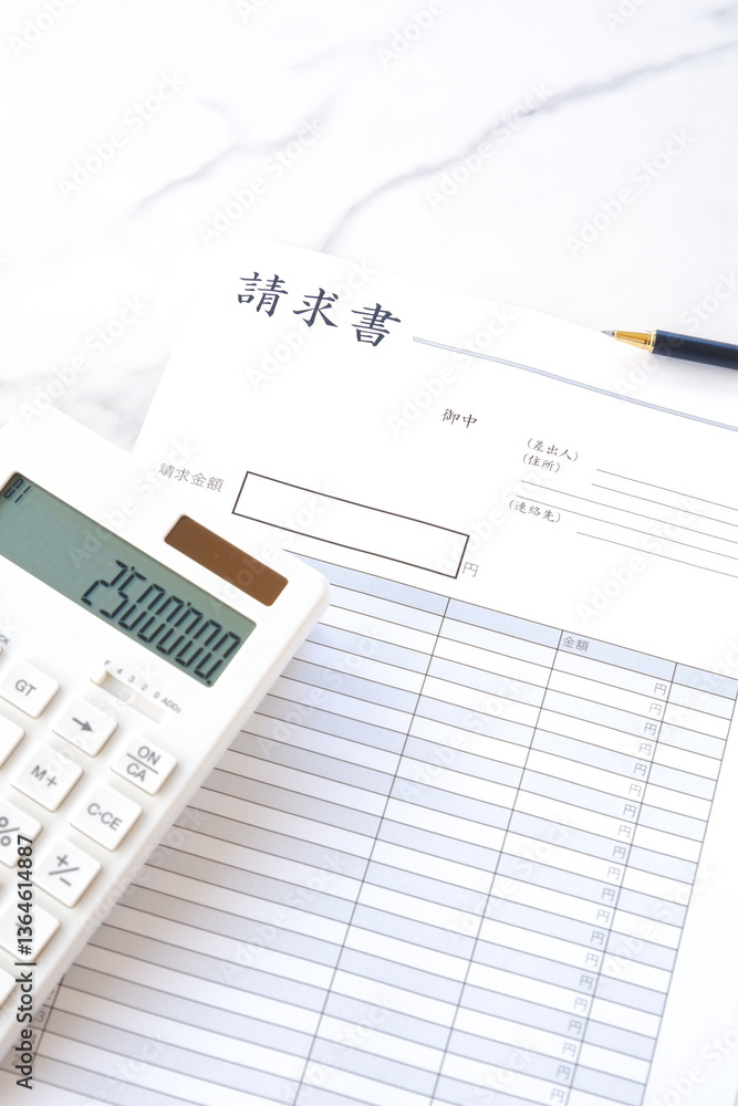 取引先へ宛てて、請求書を準備する、ビジネスシーンのイメージ
取引先へ宛てて、請求書を準備する、ビジネスシーンのイメージ