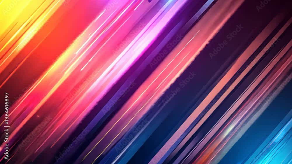 Vibrant, diagonal, colorful lines with streaks of light Vibrant, diagonal, colorful lines with streaks of light