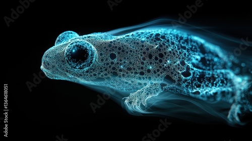 Ethereal Frog: A Digital Symphony of Light and Form