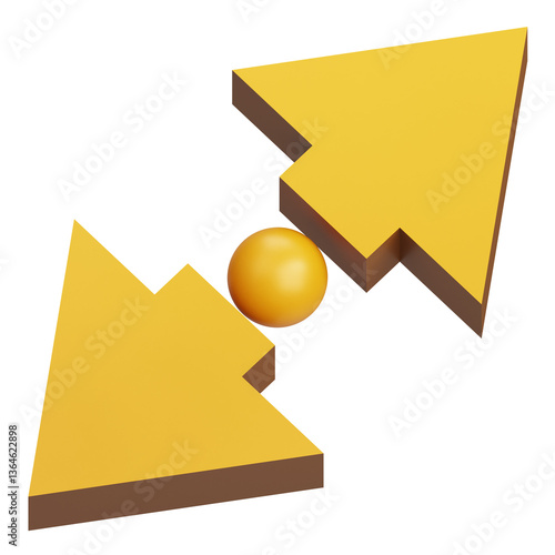 Obraz na plátne Opposite 3D Illustration