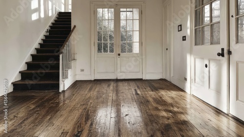 Wallpaper Mural Sunlight Streams Through White Doors in Minimalist Home Torontodigital.ca