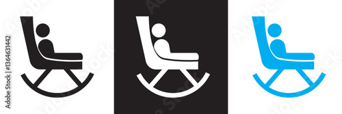 Elderly icon set collection. Vector illustration. isolated on white and black background. EPS 10