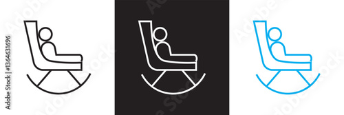 Elderly icon set collection. Vector illustration. isolated on white and black background. EPS 10