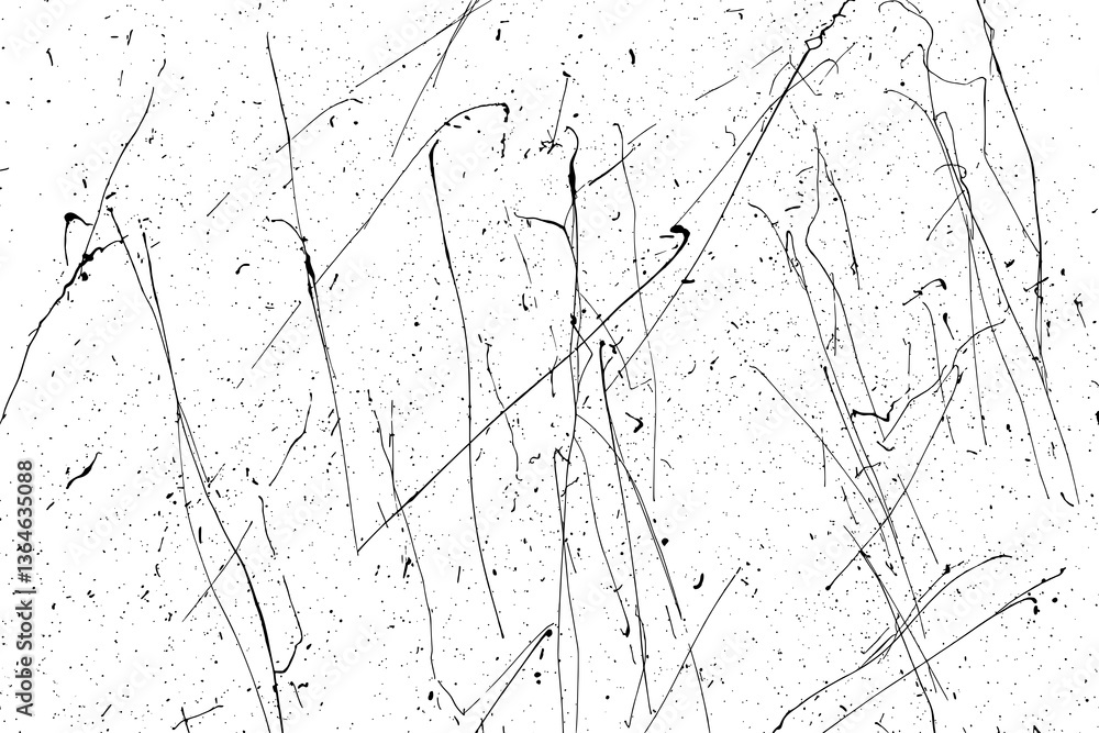 Texture wall grunge. Pattern paper old. Textured art rough design surface. Black splash on transparent background. PNG format.