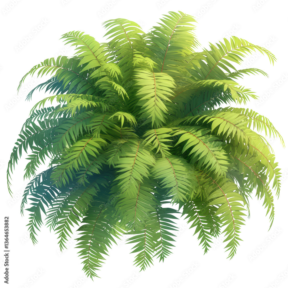 Fototapeta premium Lush green fern plant close-up nature scene botanical photography outdoor