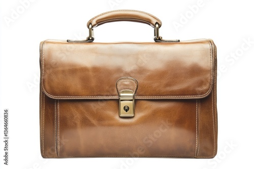 Classic tan leather briefcase (4)