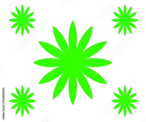 set of vector flowers