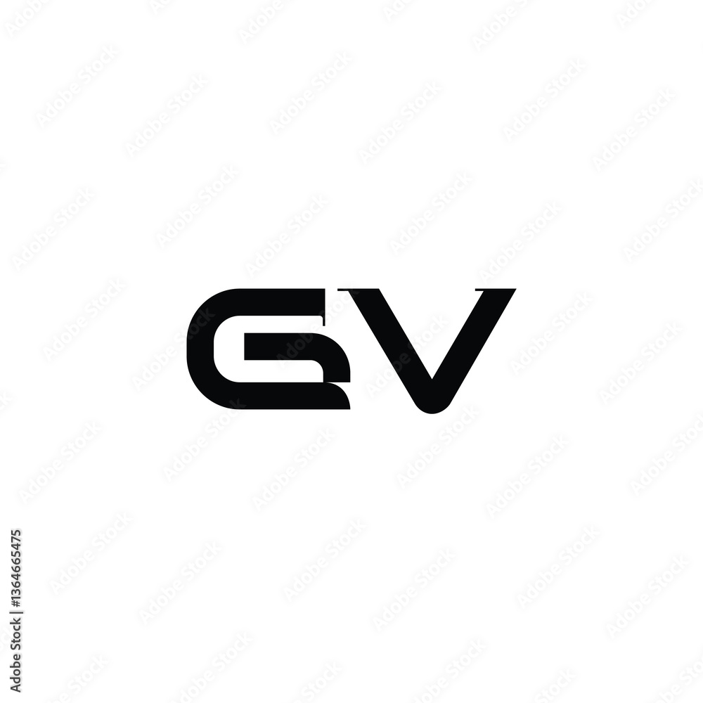GV monogram logo design letter text name symbol monochrome logotype alphabet character simple logo GV monogram logo design letter text name symbol monochrome logotype alphabet character simple logo