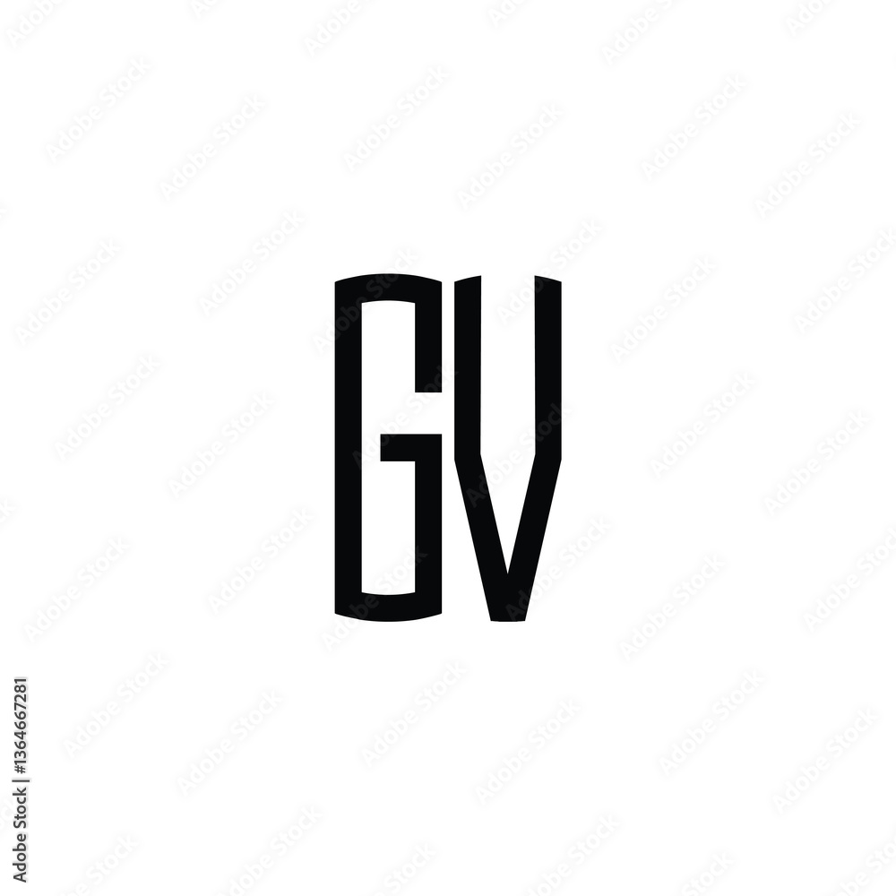 GV monogram logo design letter text name symbol monochrome logotype alphabet character simple logo GV monogram logo design letter text name symbol monochrome logotype alphabet character simple logo