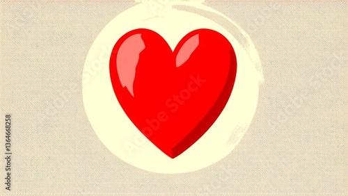 red heart on the wall
