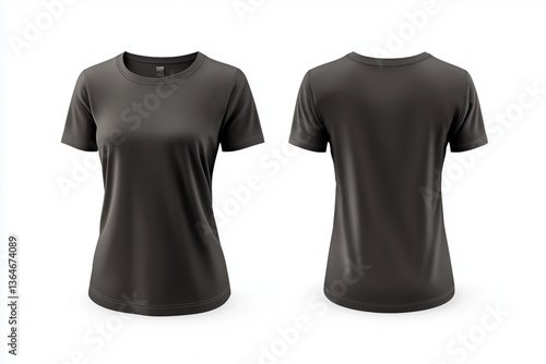 Gray women’s tee template with clean layout