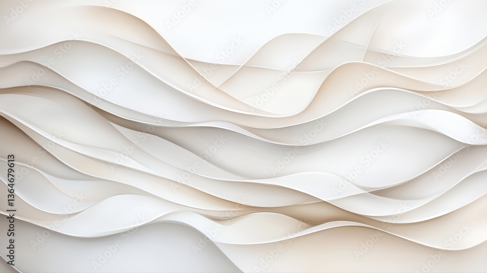 Obraz premium Elegant abstract background with gentle flowing curves and soft neutral tones, perfect for modern design projects.
