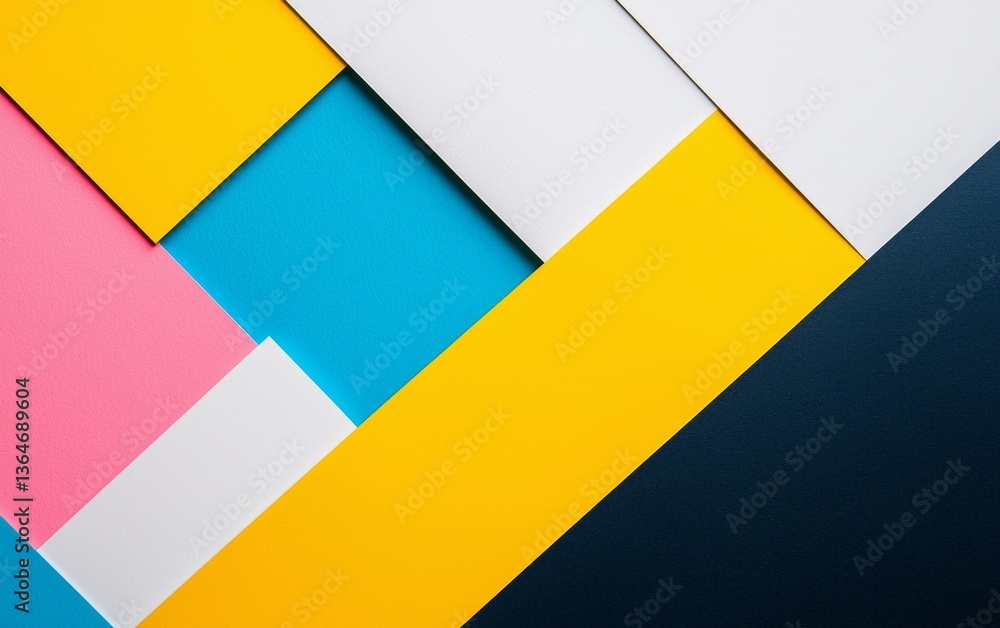 Colorful arrangement of paper sheets showcasing geometric patterns and vibrant hues Colorful arrangement of paper sheets showcasing geometric patterns and vibrant hues