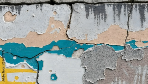 Layers of Time: A Peeling Wall's Colorful Story Unveiled