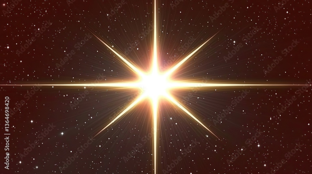 Obraz premium Bright starburst, cosmic backdrop, space, design element