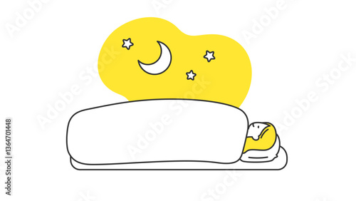 睡眠：布団で横になって眠る女性