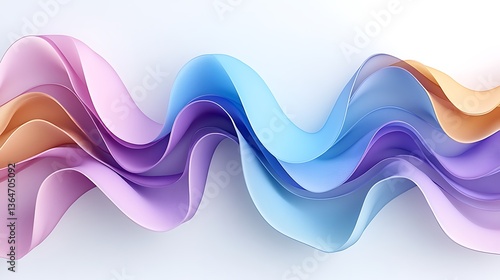 Abstract pastel wave background.