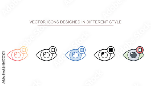 Vision Disability icon design with white background stock illustration