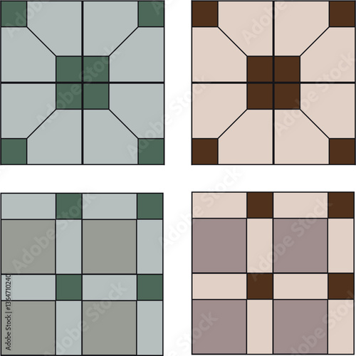 Hong Kong style pattern. Vector seamless Hong Kong traditional vintage pattern style floor textured background.