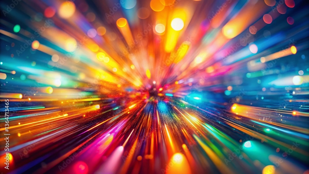 Abstract Colorful Background with Tilt-Shift Blur and Light Beams - Artistic Stock Photo Abstract Colorful Background with Tilt-Shift Blur and Light Beams - Artistic Stock Photo